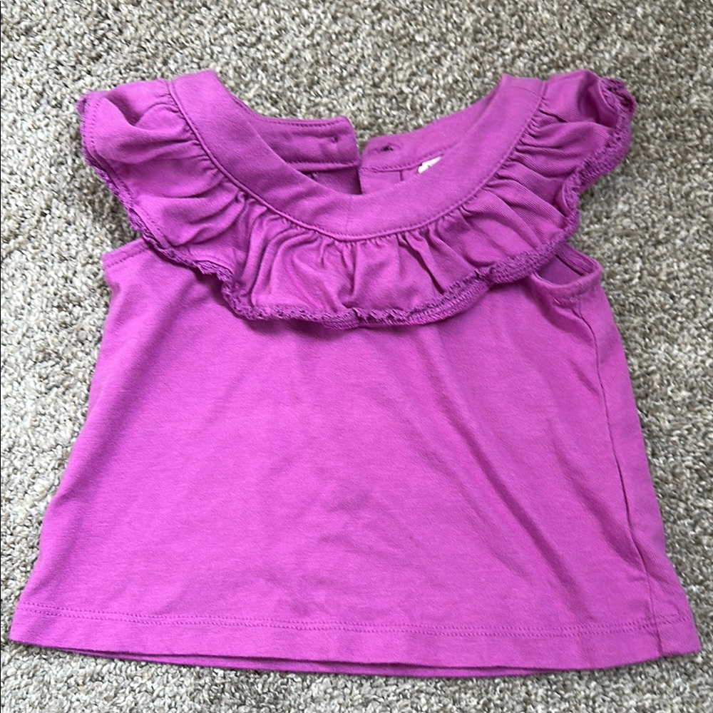Janie and Jack. Purple Ruffled Top
